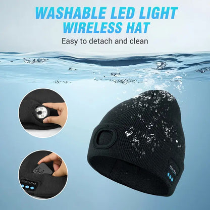 Hydrif 3in1 LED + Bluetooth Beanie unisex